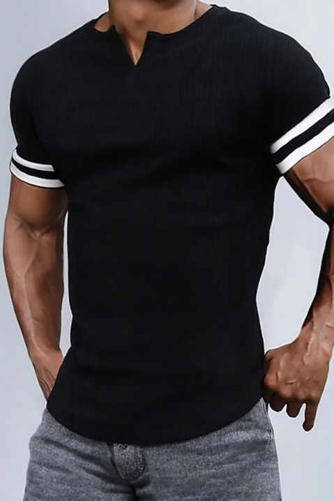Мъжка тениска ROBERNI BLACK, Цвят: черен, IVET.BG - Твоят онлайн бутик.