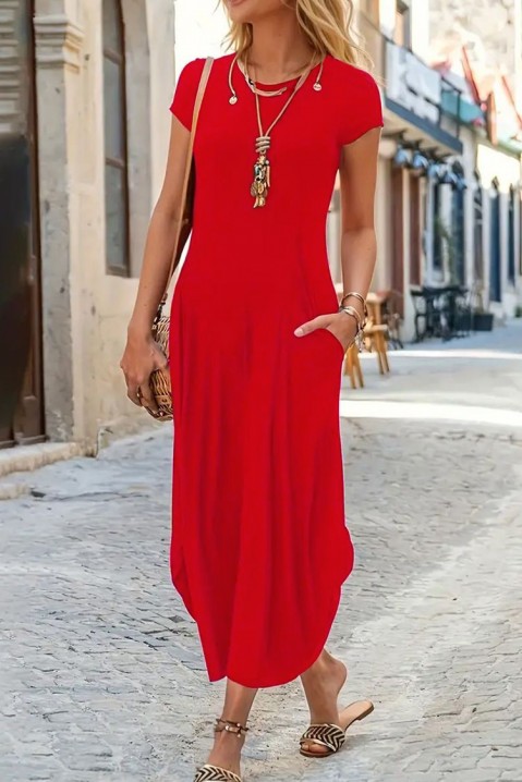 Рокля DELSENA RED, Цвят: бордо, IVET.BG - Твоят онлайн бутик.