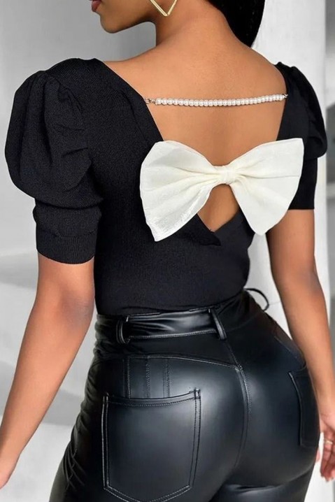 Дамска блуза POLTINA, Цвят: черен, IVET.BG - Твоят онлайн бутик.