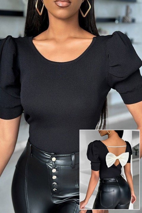 Дамска блуза POLTINA, Цвят: черен, IVET.BG - Твоят онлайн бутик.