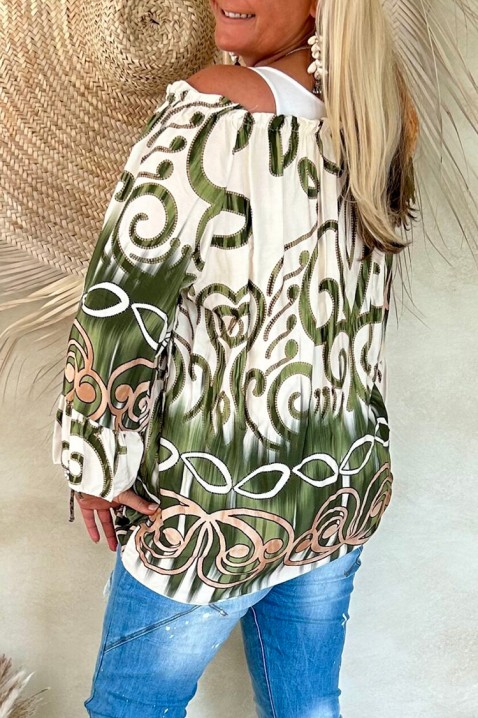 Дамска блуза ZOMSELA GREEN, Цвят: многоцветен, IVET.BG - Твоят онлайн бутик.