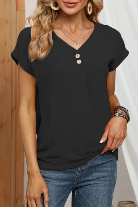 Тениска KREAMOLDA BLACK, Цвят: черен, IVET.BG - Твоят онлайн бутик.