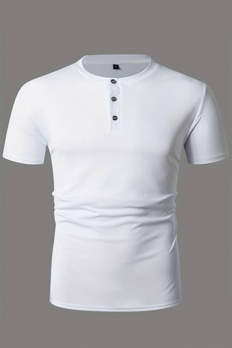 Мъжка тениска BRUNETO WHITE, Цвят: бял, IVET.BG - Твоят онлайн бутик.