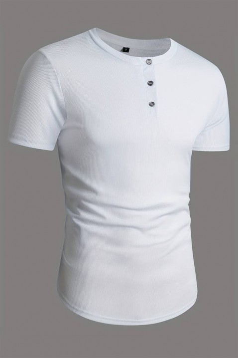 Мъжка тениска BRUNETO WHITE, Цвят: бял, IVET.BG - Твоят онлайн бутик.