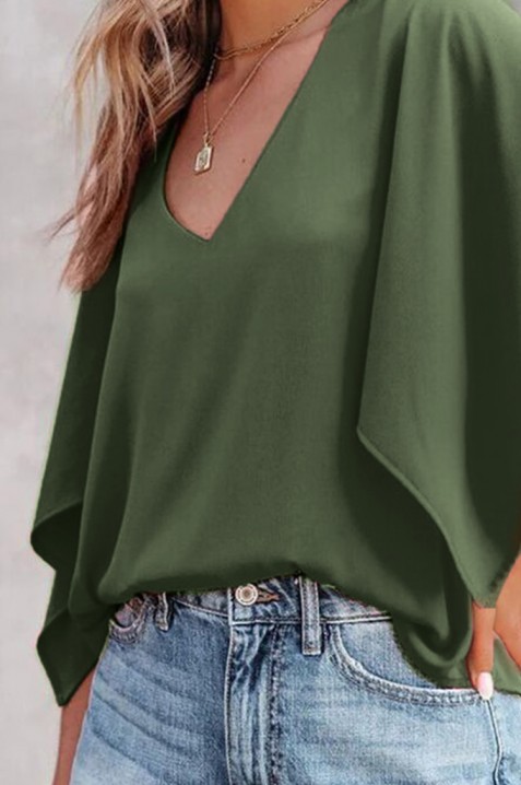 Дамска блуза RIOMELDA KHAKI, Цвят: каки, IVET.BG - Твоят онлайн бутик.