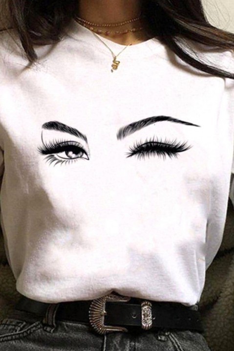 Тениска ELERITA, Цвят: бял, IVET.BG - Твоят онлайн бутик.