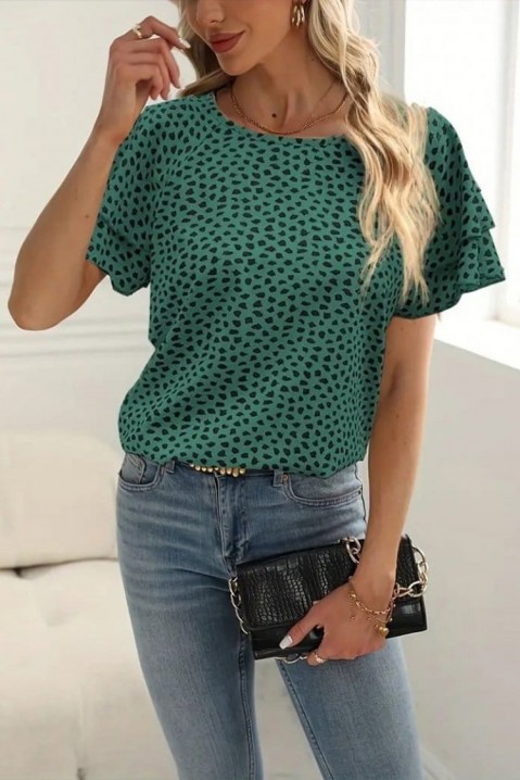 Дамска блуза PIOLFEDA GREEN, Цвят: зелен, IVET.BG - Твоят онлайн бутик.