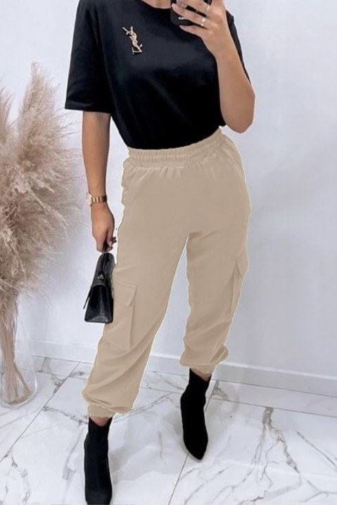 Панталон BEMENSA BEIGE, Цвят: беж, IVET.BG - Твоят онлайн бутик.
