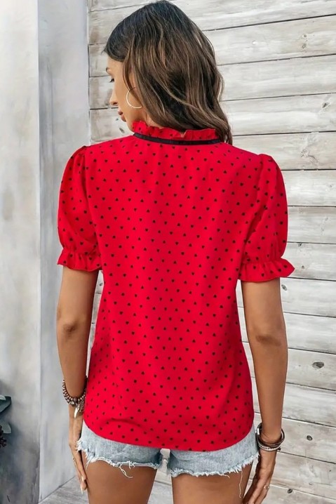 Дамска блуза FEDEROLZA, Цвят: червен, IVET.BG - Твоят онлайн бутик.