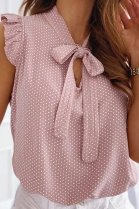 Дамска блуза IZOMERA PUDRA, Цвят: пудра, IVET.BG - Твоят онлайн бутик.