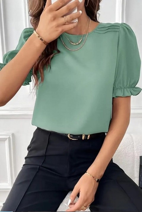 Дамска блуза RETROLZA MINT, Цвят: мента, IVET.BG - Твоят онлайн бутик.
