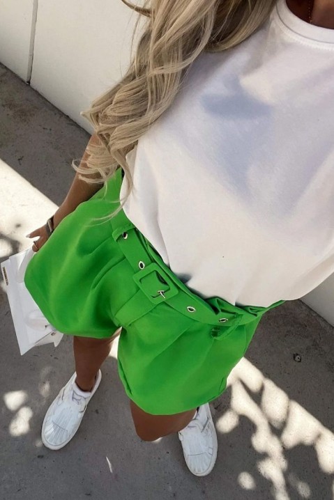 Къси панталонки JAVANHA GREEN, Цвят: зелен, IVET.BG - Твоят онлайн бутик.