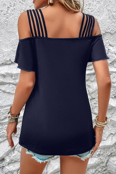 Дамска блуза SOLMEFA, Цвят: тъмносин, IVET.BG - Твоят онлайн бутик.