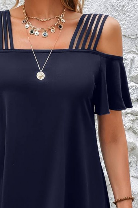 Дамска блуза SOLMEFA, Цвят: тъмносин, IVET.BG - Твоят онлайн бутик.