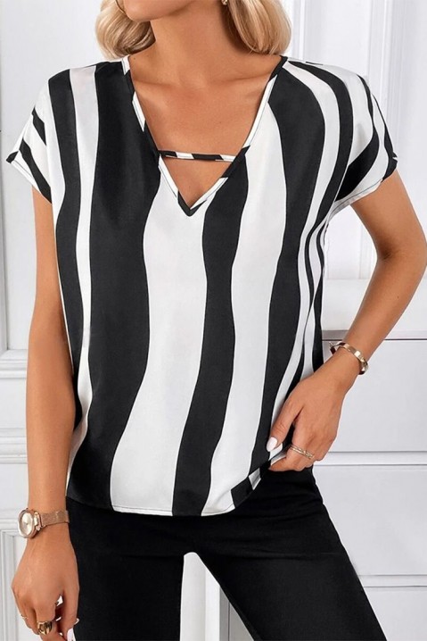 Дамска блуза FRENZA, Цвят: черно и бяло, IVET.BG - Твоят онлайн бутик.