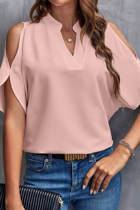 Дамска блуза VENERVA PUDRA, Цвят: пудра, IVET.BG - Твоят онлайн бутик.