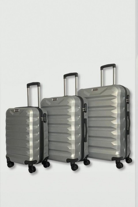 Комплект от 3 броя куфари FELTINO SILVER, Цвят: сребърен, IVET.BG - Твоят онлайн бутик.