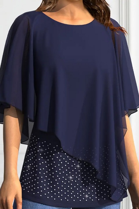 Дамска блуза DROMILGA, Цвят: тъмносин, IVET.BG - Твоят онлайн бутик.