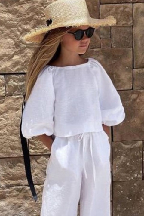 Комплект за момиче NIORELTI WHITE, Цвят: бял, IVET.BG - Твоят онлайн бутик.