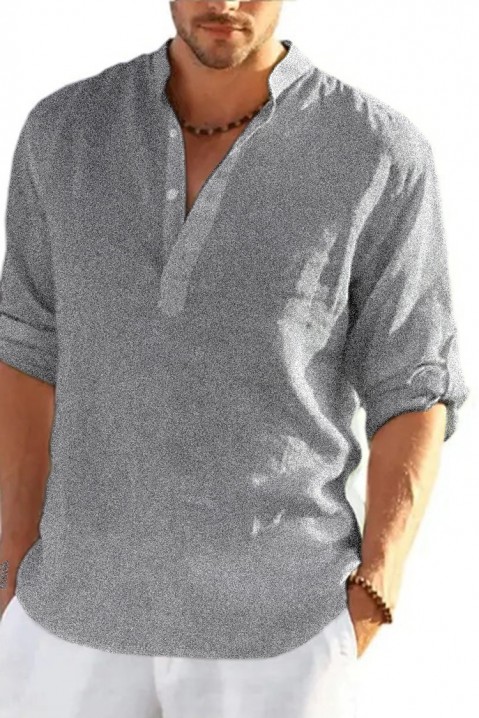 Мъжка риза RENFILDO GREY, Цвят: сив, IVET.BG - Твоят онлайн бутик.