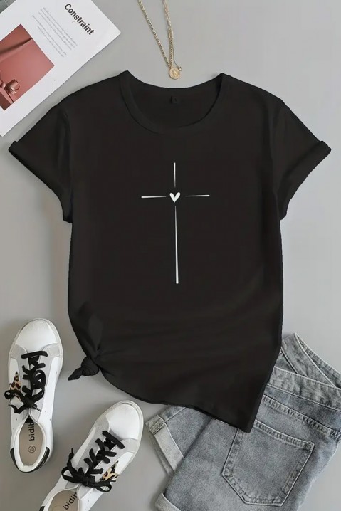 Тениска GREMIDA BLACK, Цвят: черен, IVET.BG - Твоят онлайн бутик.