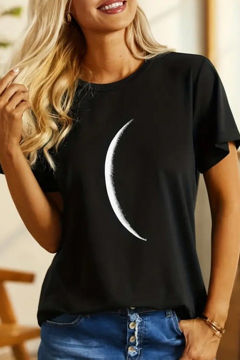 Тениска DANIERFA BLACK, Цвят: черен, IVET.BG - Твоят онлайн бутик.