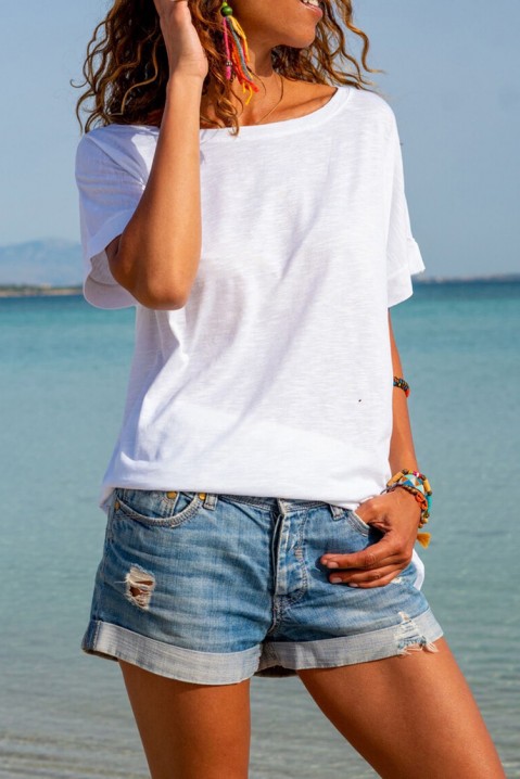 Тениска MEGOLFA, Цвят: бял, IVET.BG - Твоят онлайн бутик.