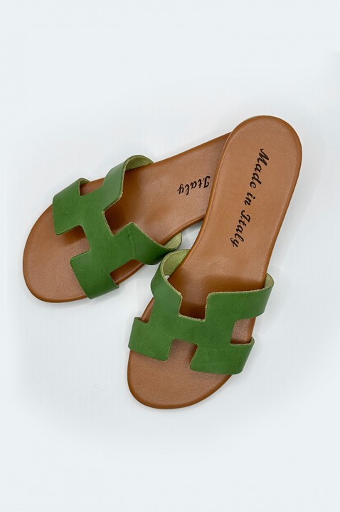 Дамски чехли JARMONIA GREEN, Цвят: зелен, IVET.BG - Твоят онлайн бутик.
