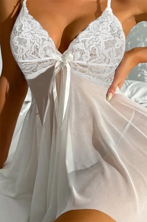 Комплект нощница със стринг LONSANA WHITE, Цвят: бял, IVET.BG - Твоят онлайн бутик.