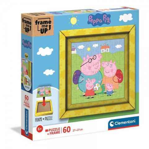 Детски пъзел Clementoni Frame Me Up от 60 части - Прасенцето ПепаIVET.BG - Твоят онлайн бутик.