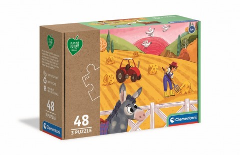 Детски пъзел Clementoni от 3 x 48 части - На полетоIVET.BG - Твоят онлайн бутик.