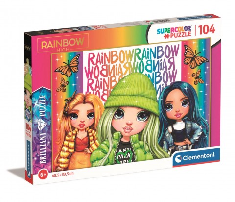 Детски пъзел Clementoni от 104 части - Rainbow HighIVET.BG - Твоят онлайн бутик.