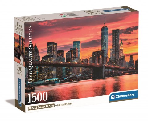 Пъзел Clementoni от 1500 части - Ийст Ривър в сумракIVET.BG - Твоят онлайн бутик.