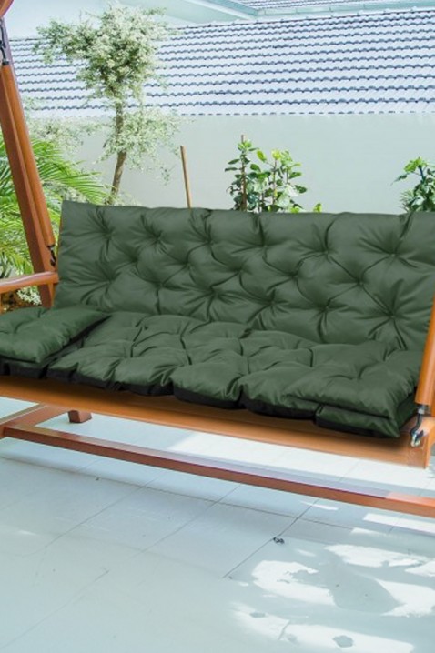 Възглавница за градинска пейка / люлка 3 в 1 TREXY GREEN 100x60x50 cm, Цвят: зелен, IVET.BG - Твоят онлайн бутик.