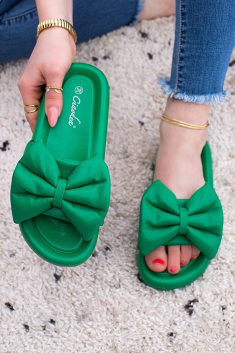 Дамски чехли TREOVELA GREEN, Цвят: зелен, IVET.BG - Твоят онлайн бутик.