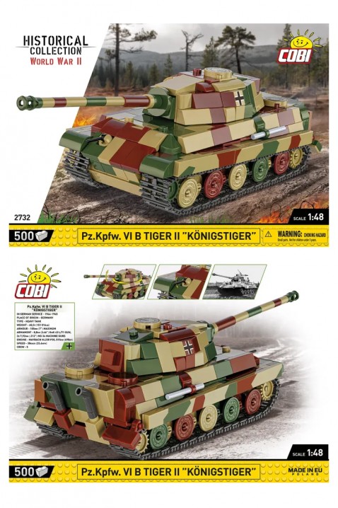 Конструктор Cobi танк Tiger II „Königstiger” - части 500IVET.BG - Твоят онлайн бутик.