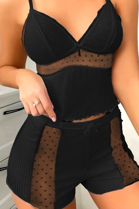 Пижама FIOMEHA BLACK, Цвят: черен, IVET.BG - Твоят онлайн бутик.