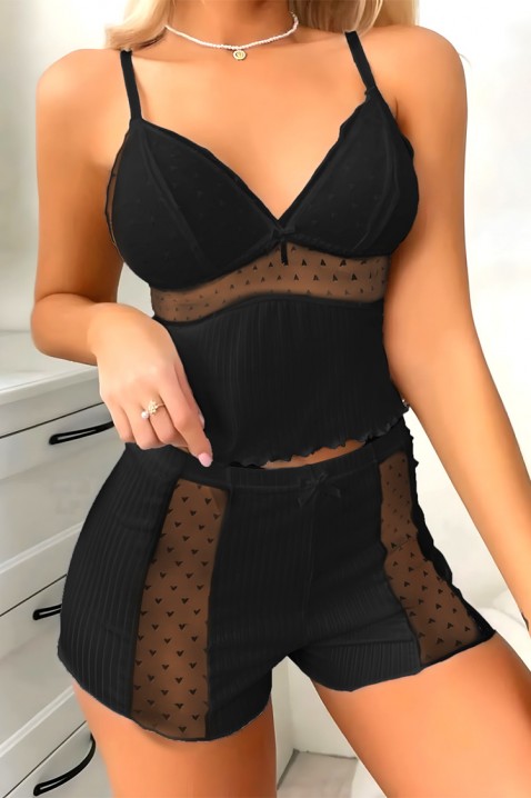 Пижама FIOMEHA BLACK, Цвят: черен, IVET.BG - Твоят онлайн бутик.