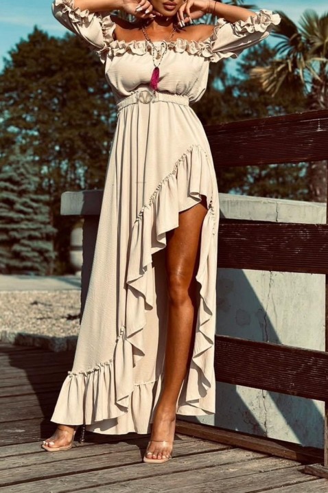 Рокля LERMOXA BEIGE, Цвят: беж, IVET.BG - Твоят онлайн бутик.