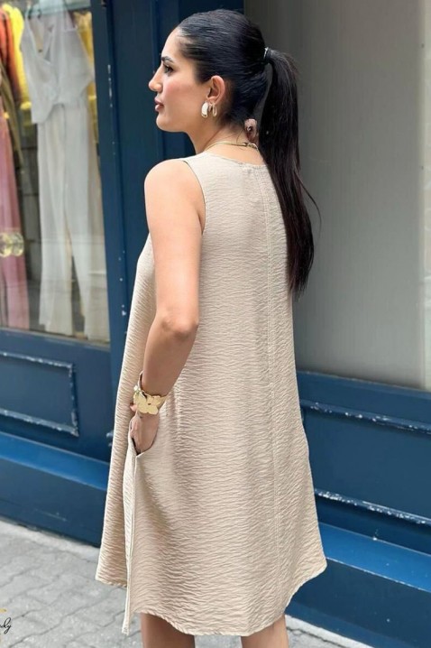 Рокля PURLEVA BEIGE, Цвят: беж, IVET.BG - Твоят онлайн бутик.