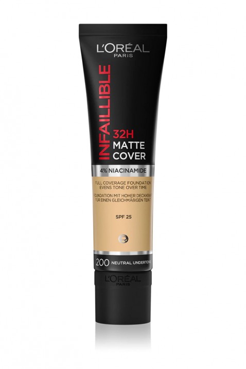 Фон дьо тен L’Oréal Paris Infallible 32H Matte Cover 200IVET.BG - Твоят онлайн бутик.