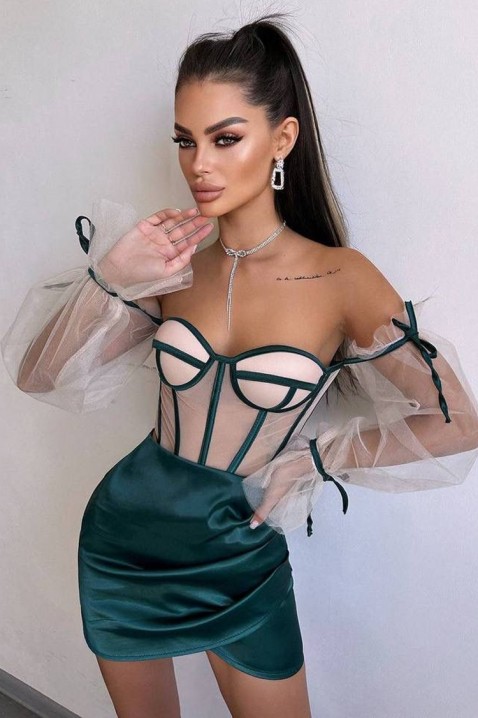 Рокля MIRVOLZA GREEN, Цвят: зелен, IVET.BG - Твоят онлайн бутик.