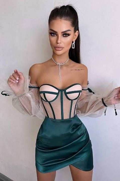 Рокля MIRVOLZA GREEN, Цвят: зелен, IVET.BG - Твоят онлайн бутик.