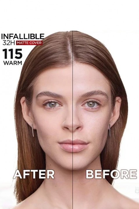 Фон дьо тен L’Oréal Paris Infallible 32H Matte Cover 115IVET.BG - Твоят онлайн бутик.