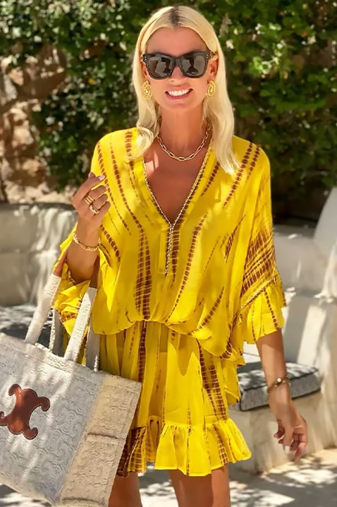 Рокля YOANINA, Цвят: жълт, IVET.BG - Твоят онлайн бутик.