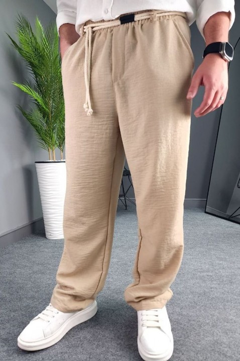 Мъжки панталон HIODO BEIGE, Цвят: беж, IVET.BG - Твоят онлайн бутик.