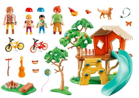 Конструктор с фигурки Family Fun 71001 Къщичка на дърво с пързалкаIVET.BG - Твоят онлайн бутик.
