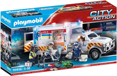 Комплект фигурки City Action 70936 Линейка за спешна помощ: US AmbulanceIVET.BG - Твоят онлайн бутик.