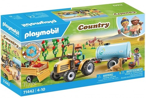 Комплект с фигурки Country 71442 Трактор с ремарке и резервоар за водаIVET.BG - Твоят онлайн бутик.