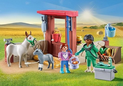 Комплект фигурки Country 71471 Ветеринар с магаренцаIVET.BG - Твоят онлайн бутик.